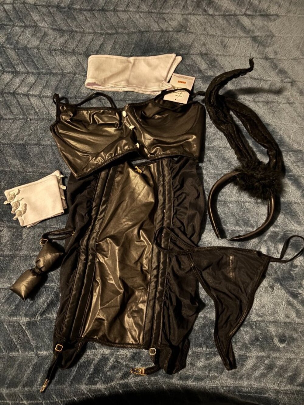 NWT Playboy X Yandy Playboy Bunny Multi Piece Costume SZ S/M Halloween Role Play